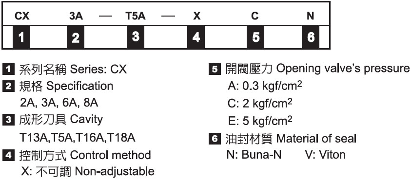 Check Cartridge - Nomenclature